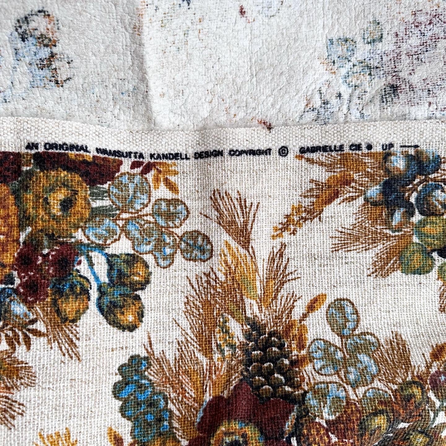 Blue + Brown Upholstery Fabric