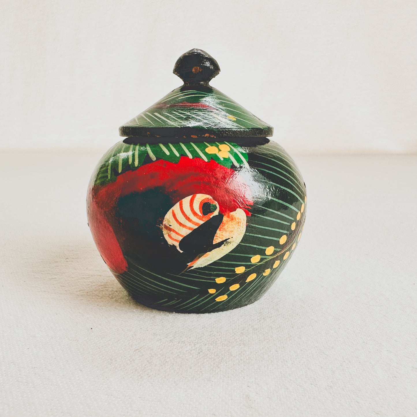 Hand Painted Parrot Box