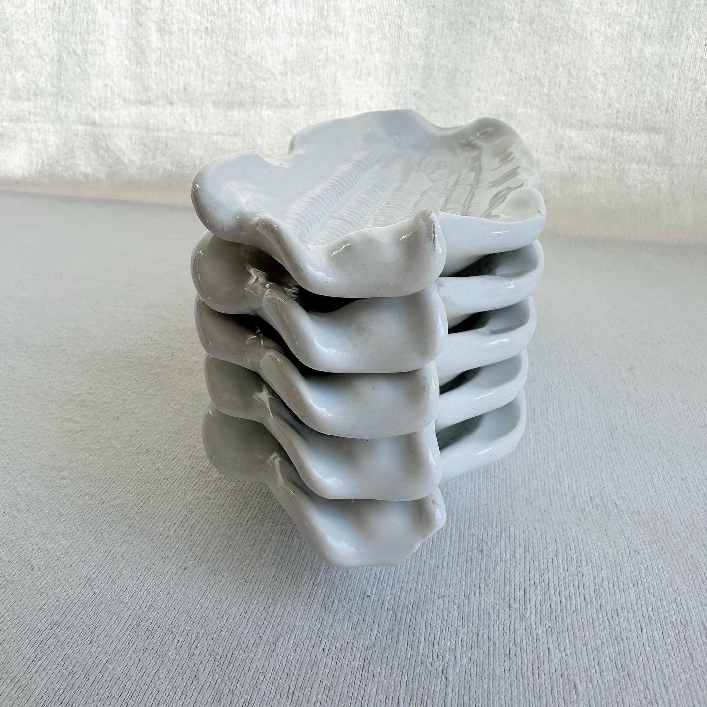 White Ceramic Corn Holders