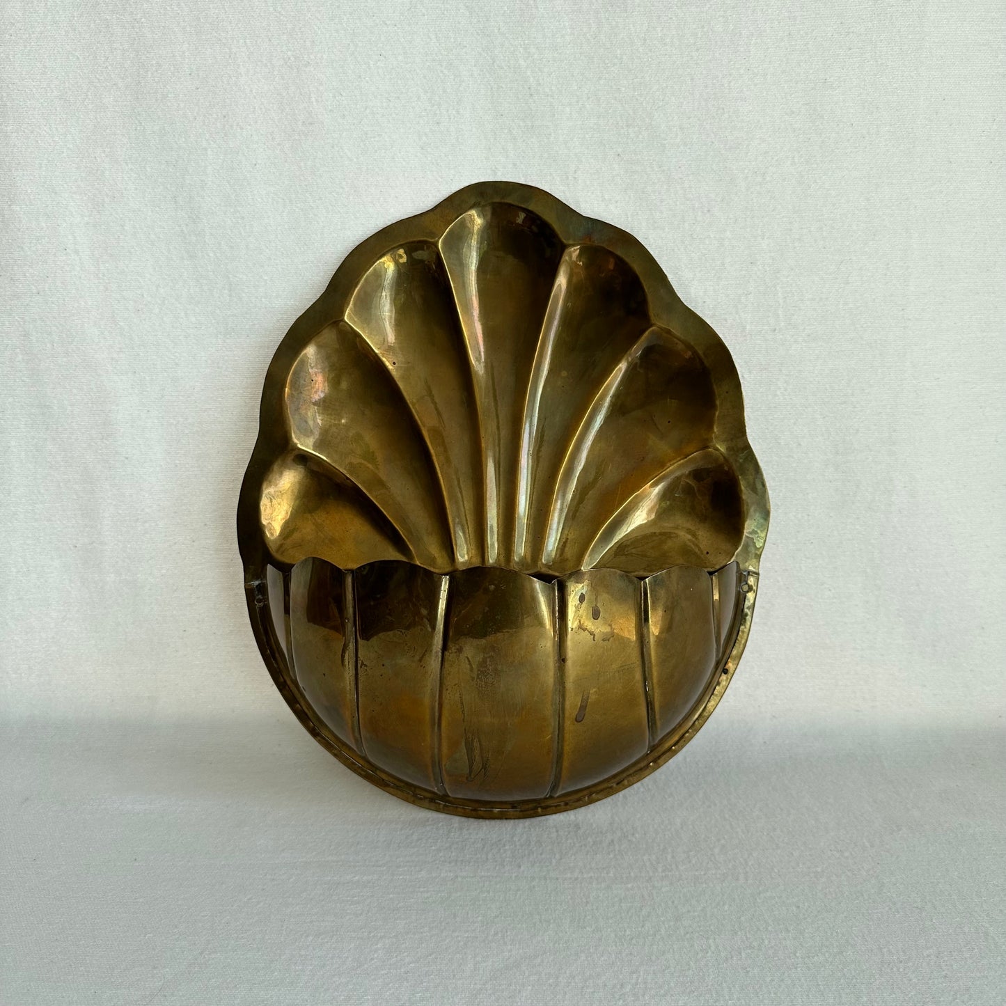 Large Brass Wall Planter