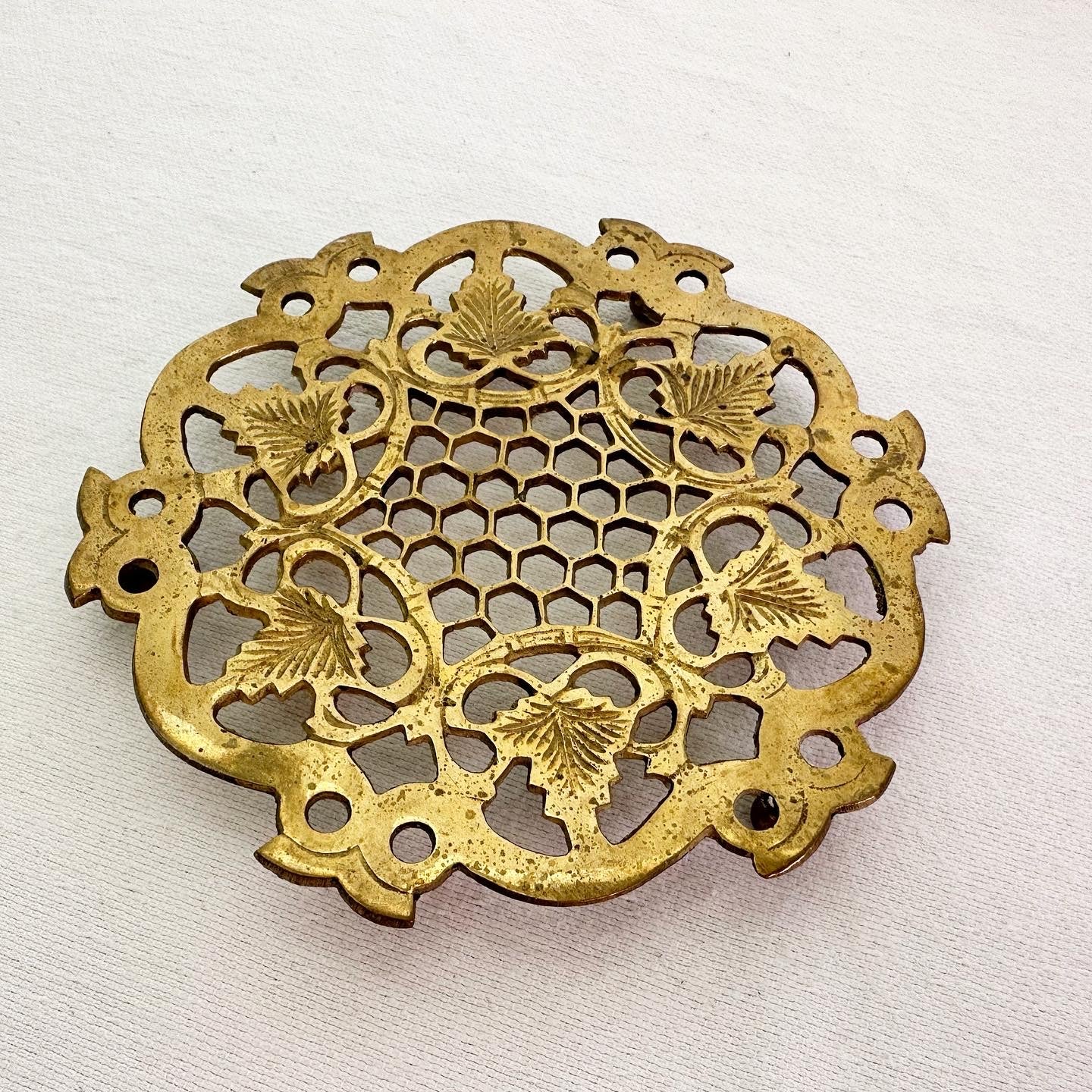 Brass Owl Trivet