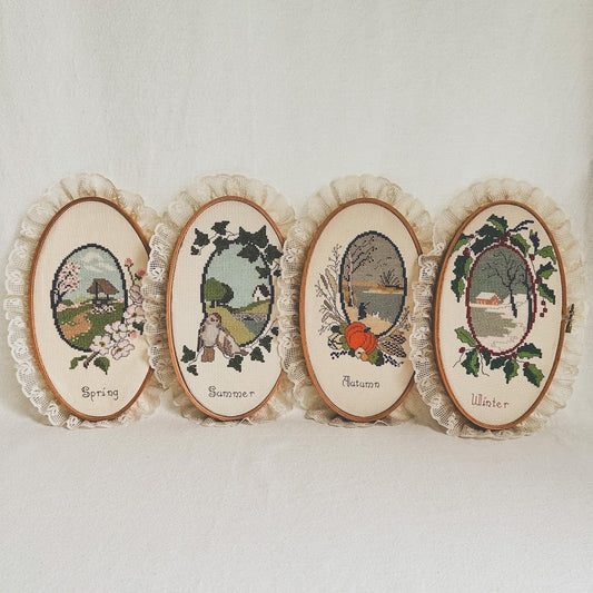 Four Seasons Cross-Stitched