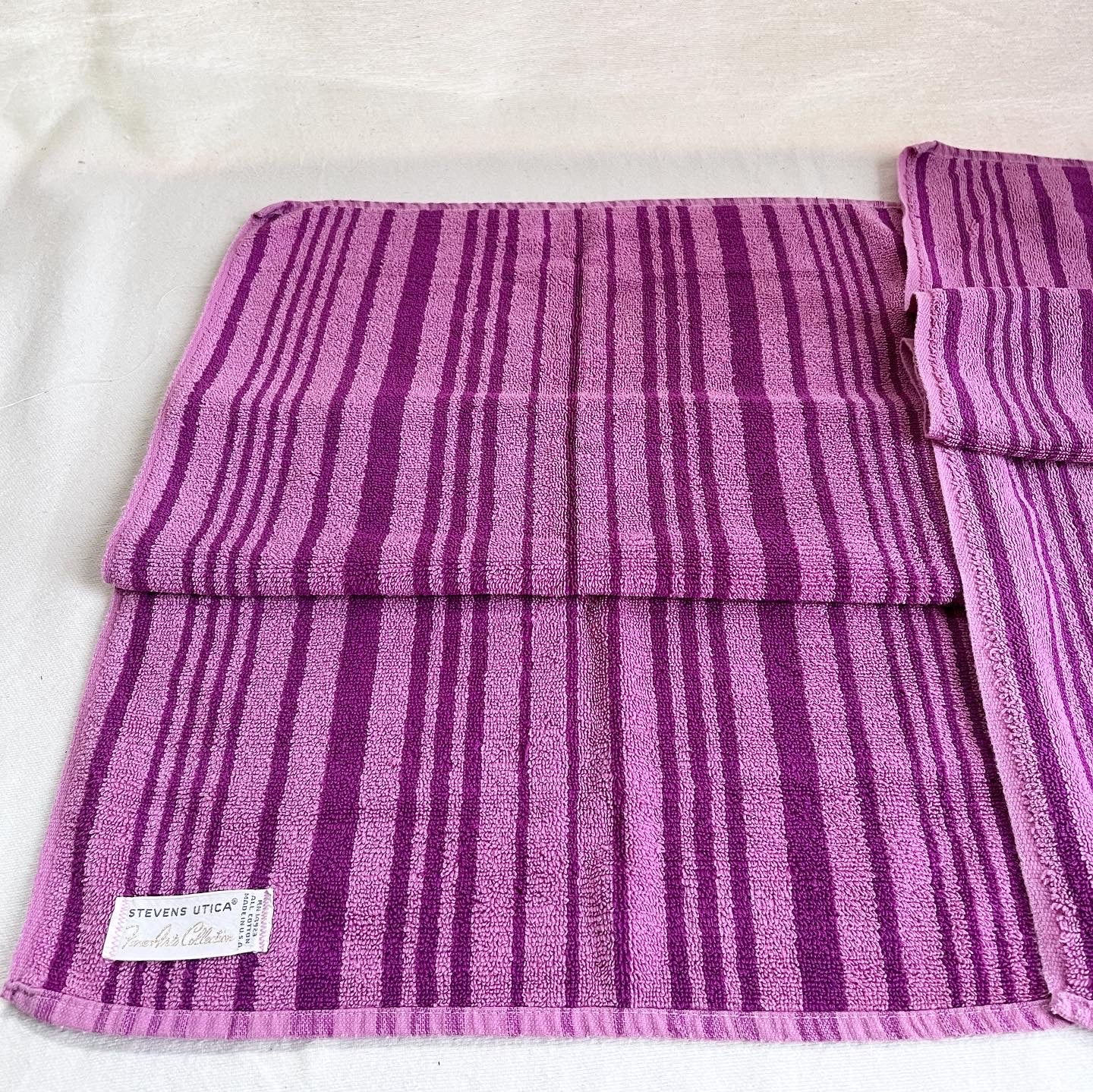 Purple Striped Stevens Towel Set