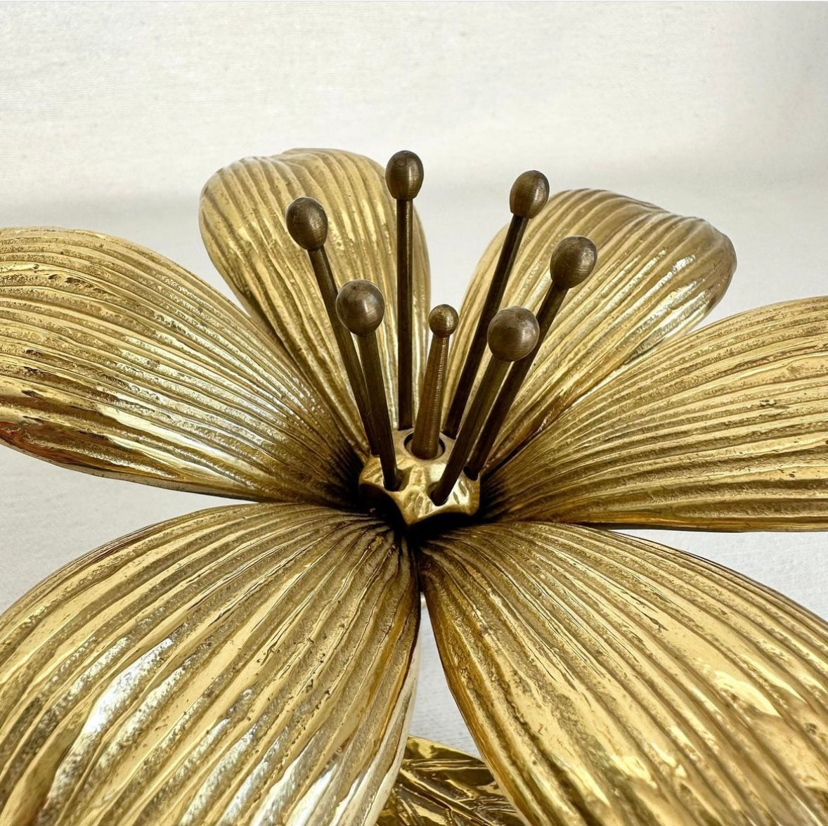 Floral Brass 60s Party Ashtray