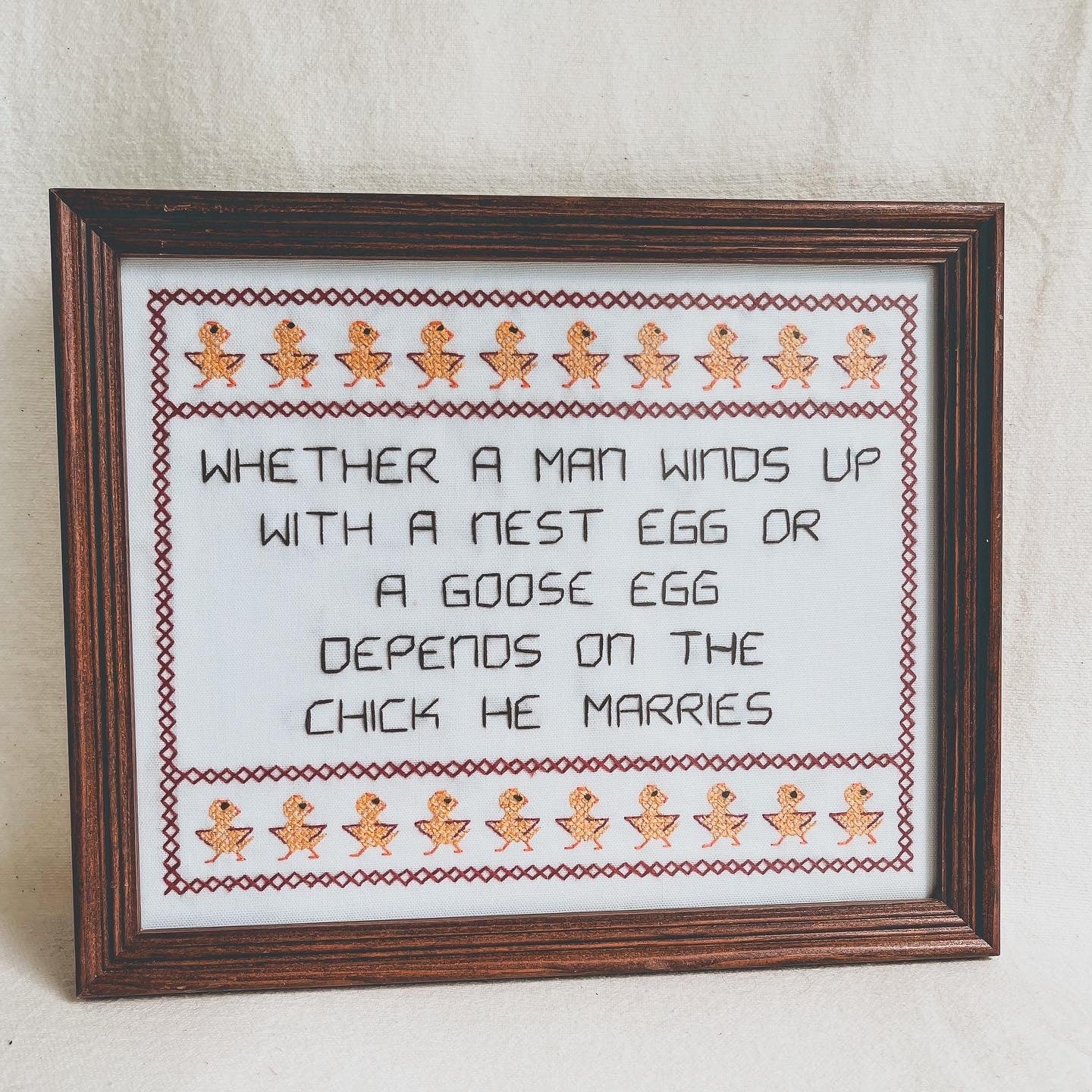 Nest Egg Goose Egg Cross-stitch