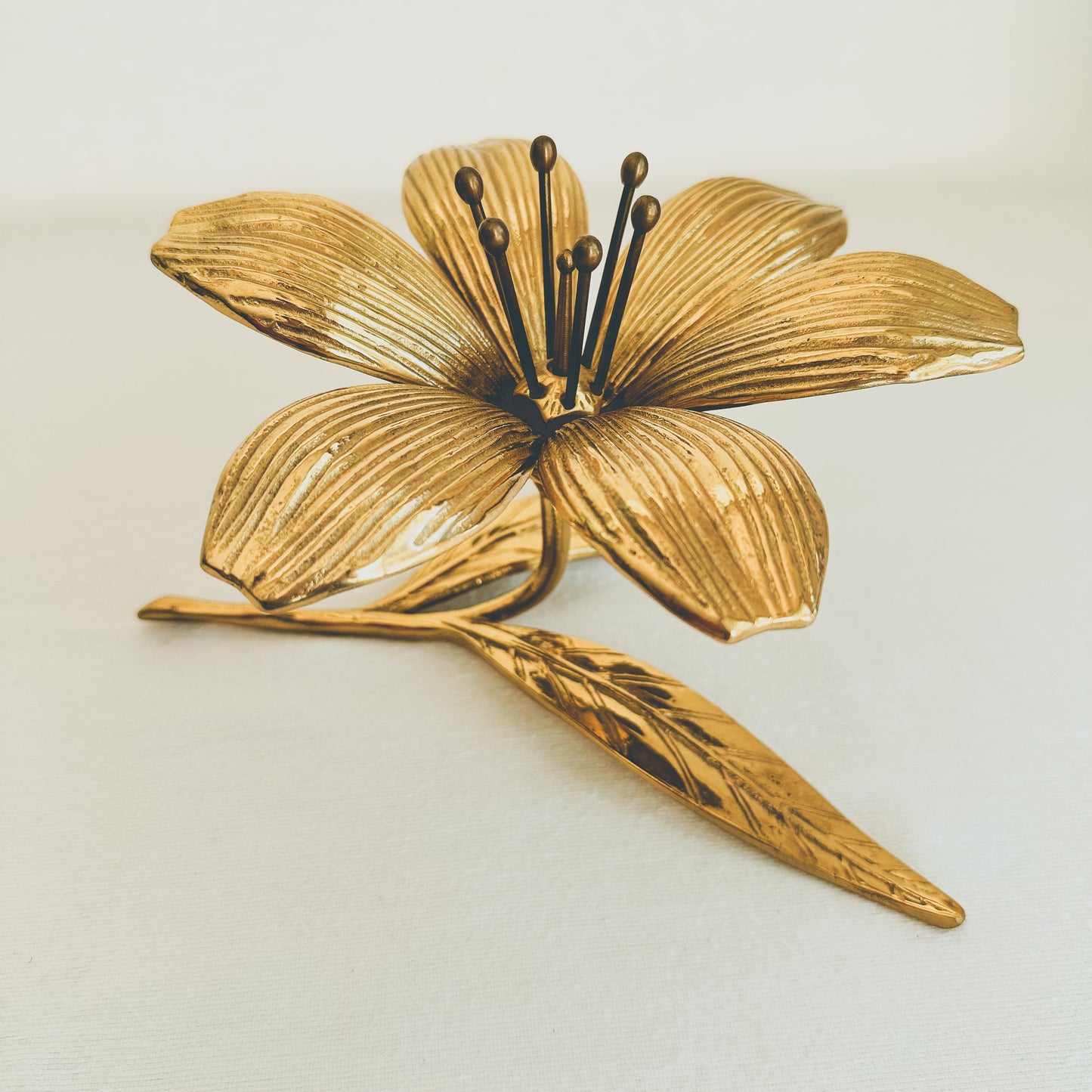 Floral Brass 60s Party Ashtray