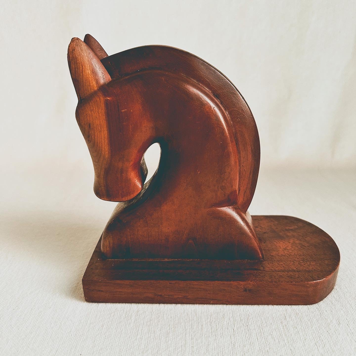 Wooden Horse Bookend