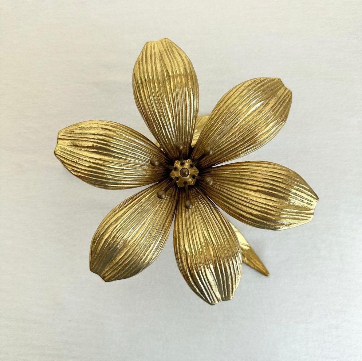 Floral Brass 60s Party Ashtray