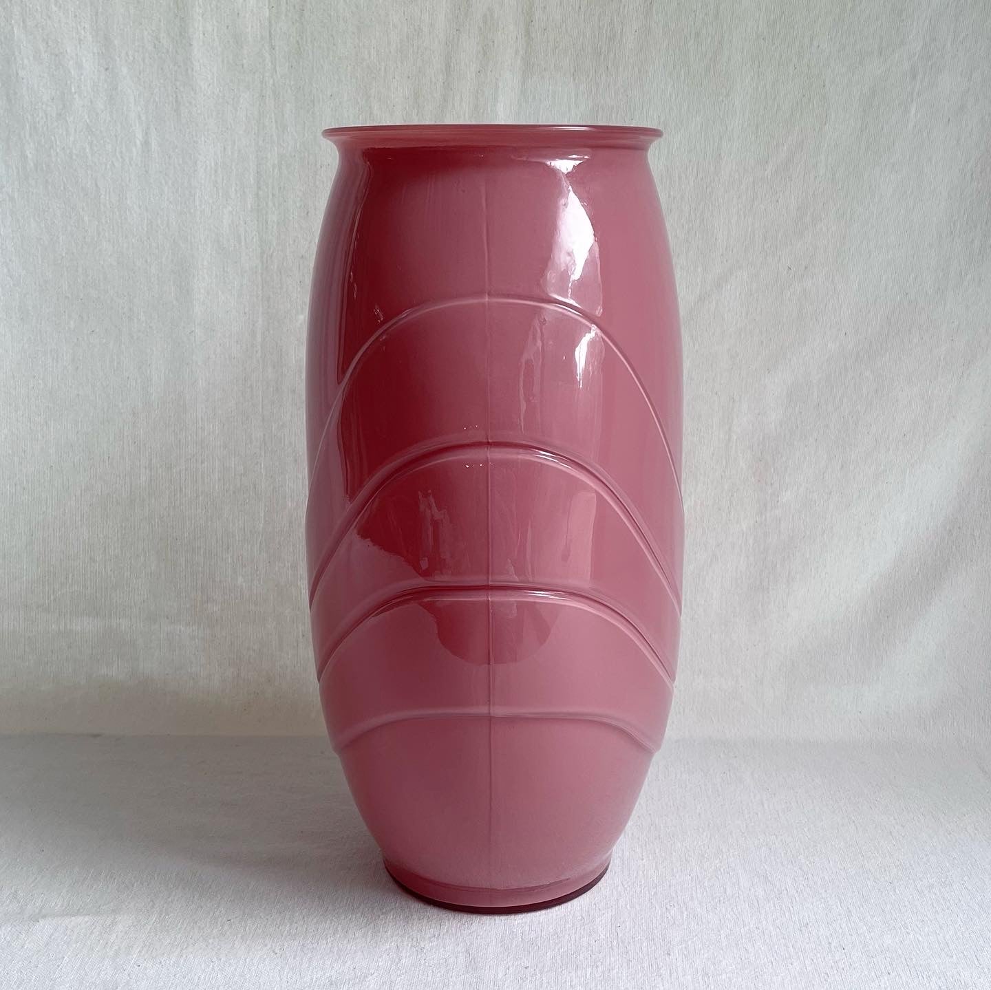 Large Pink Art Deco Vase