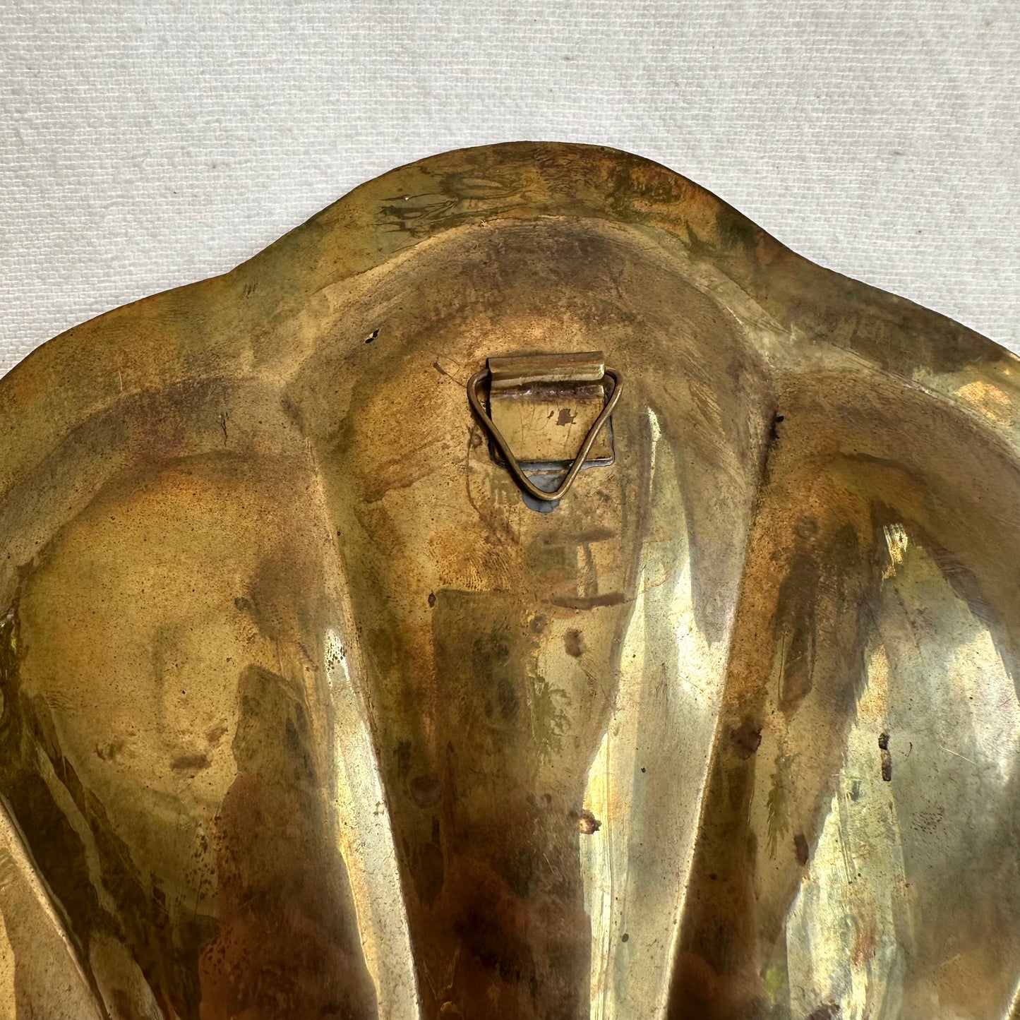 Large Brass Wall Planter