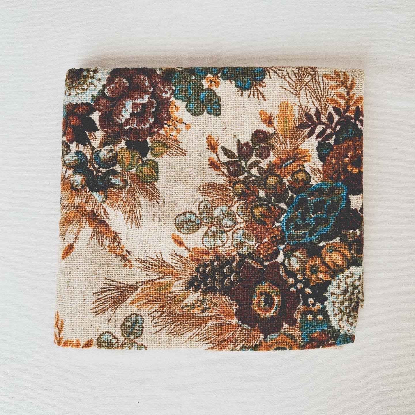 Blue + Brown Upholstery Fabric