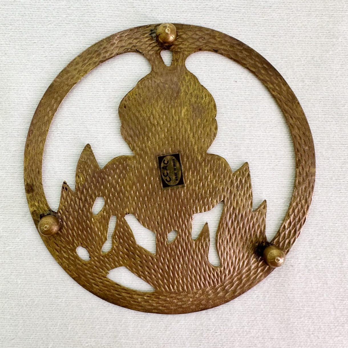 Brass Iris Trivet