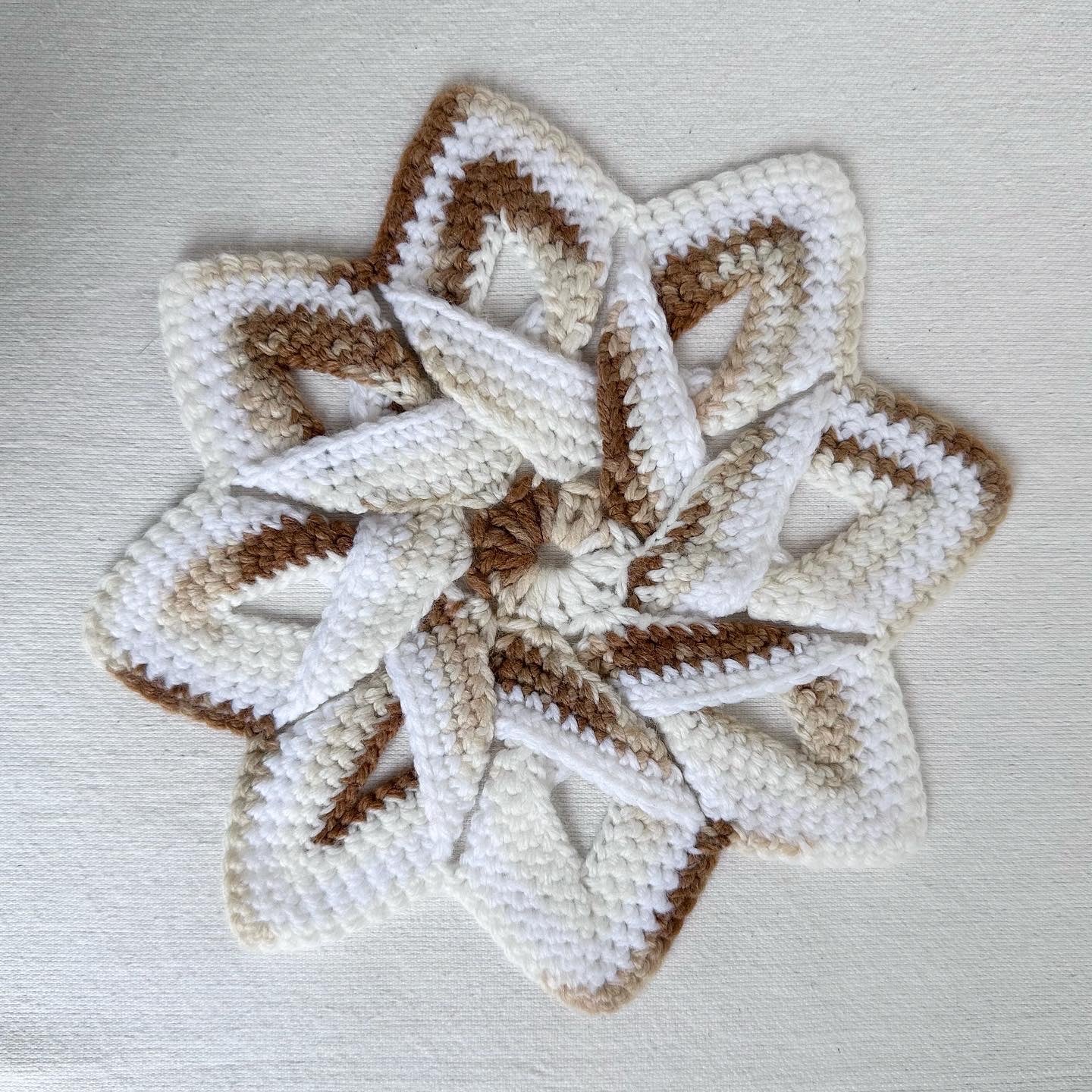 Brown + White Potholder