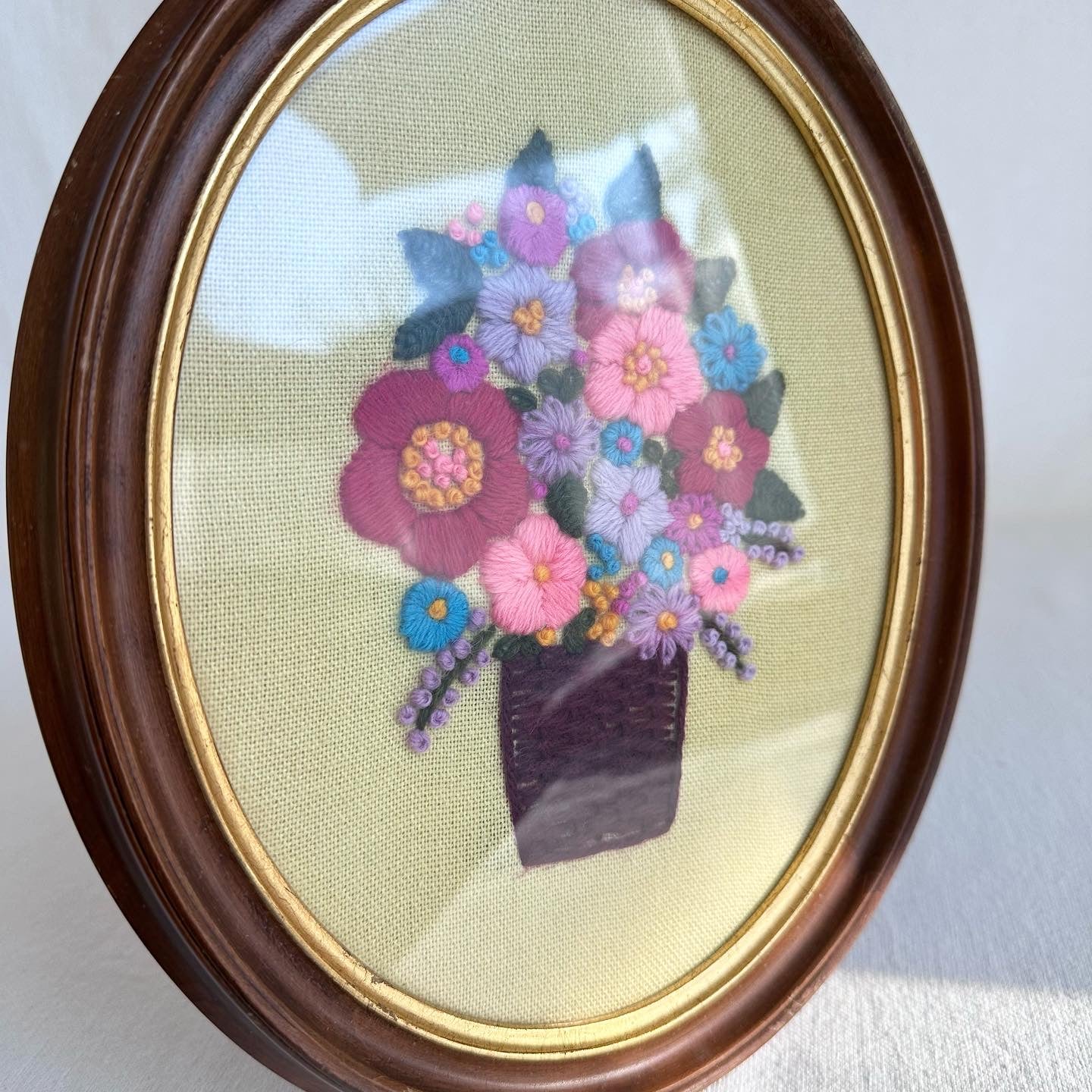 Floral Basket Crewel