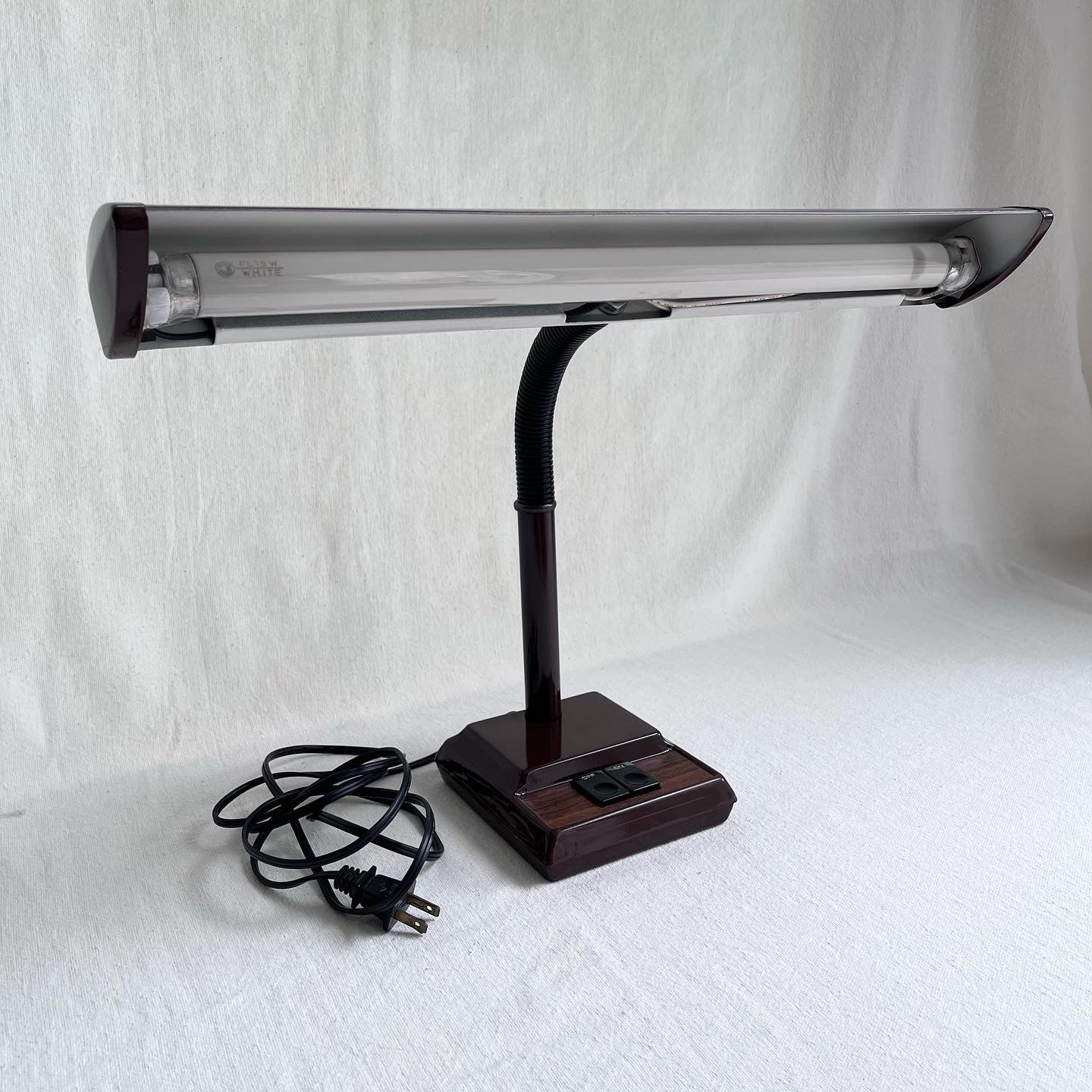 Brown Gooseneck Desk Lamp