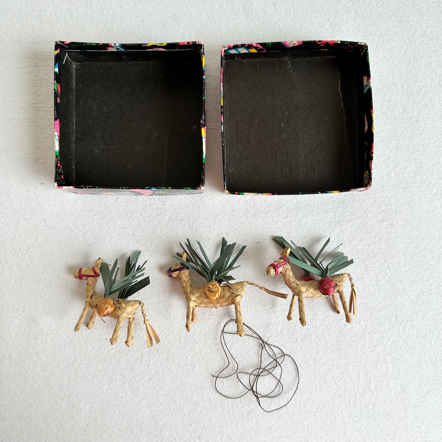 3 Handwoven Donkeys