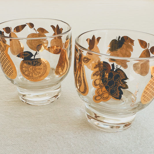 2 Culver Florentine glasses