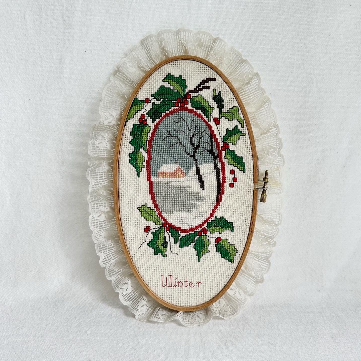 Four Seasons Cross-Stitched