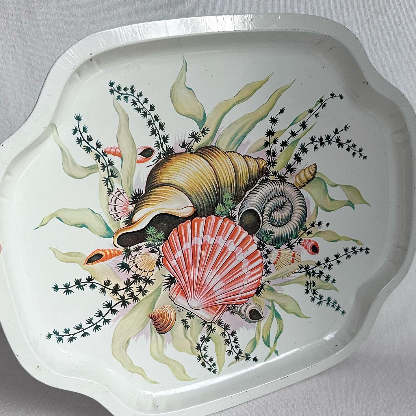 Sea Shell Metal Tray