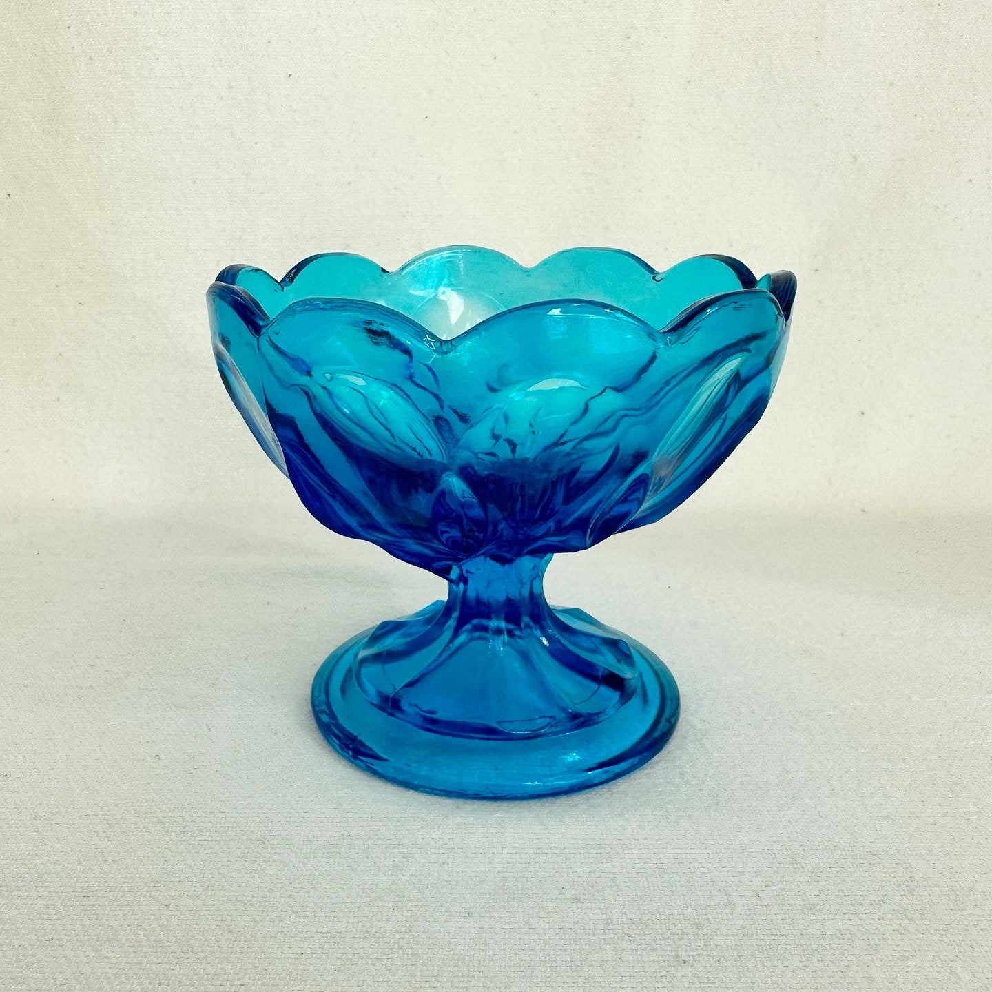 Blue Pedestal Dish