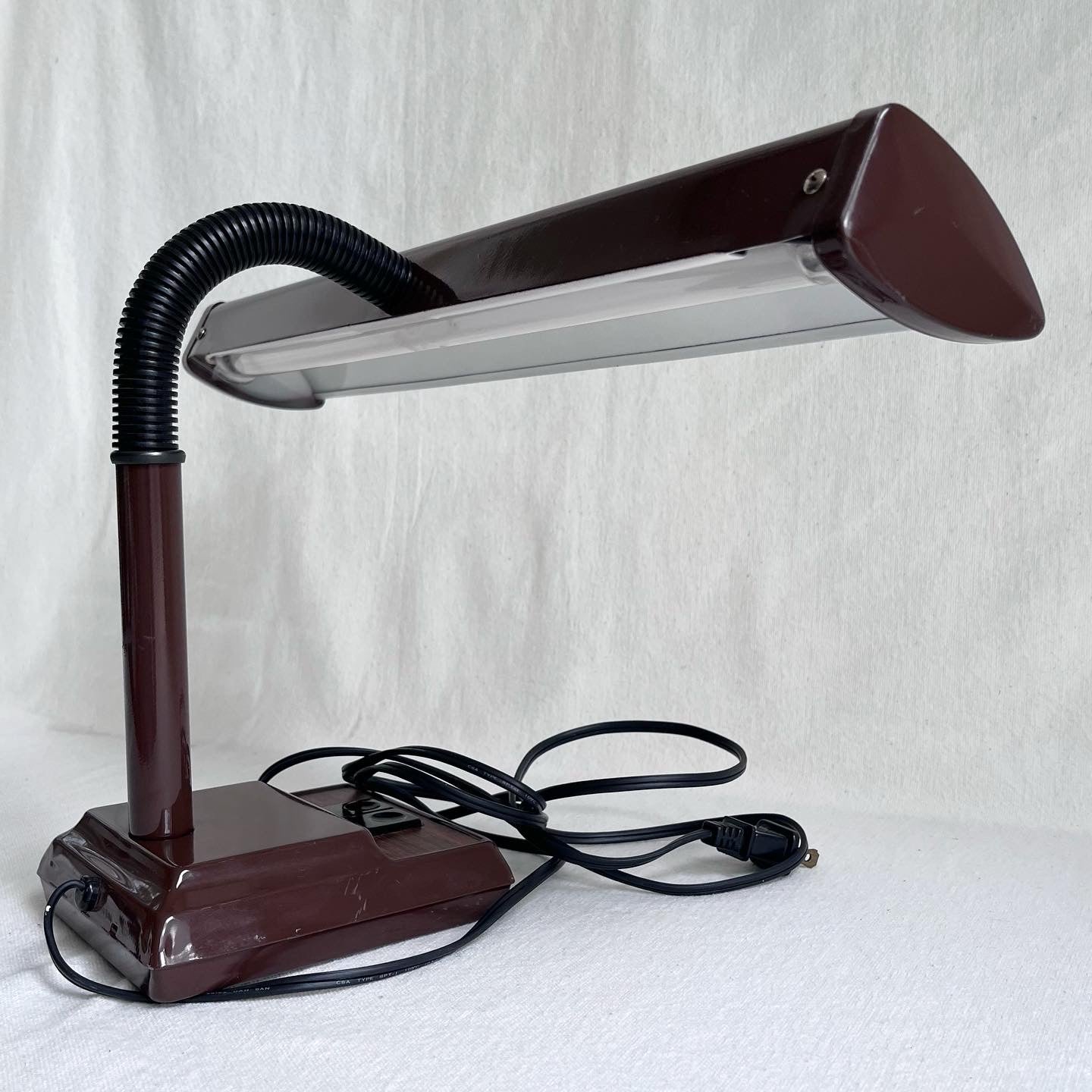Brown Gooseneck Desk Lamp