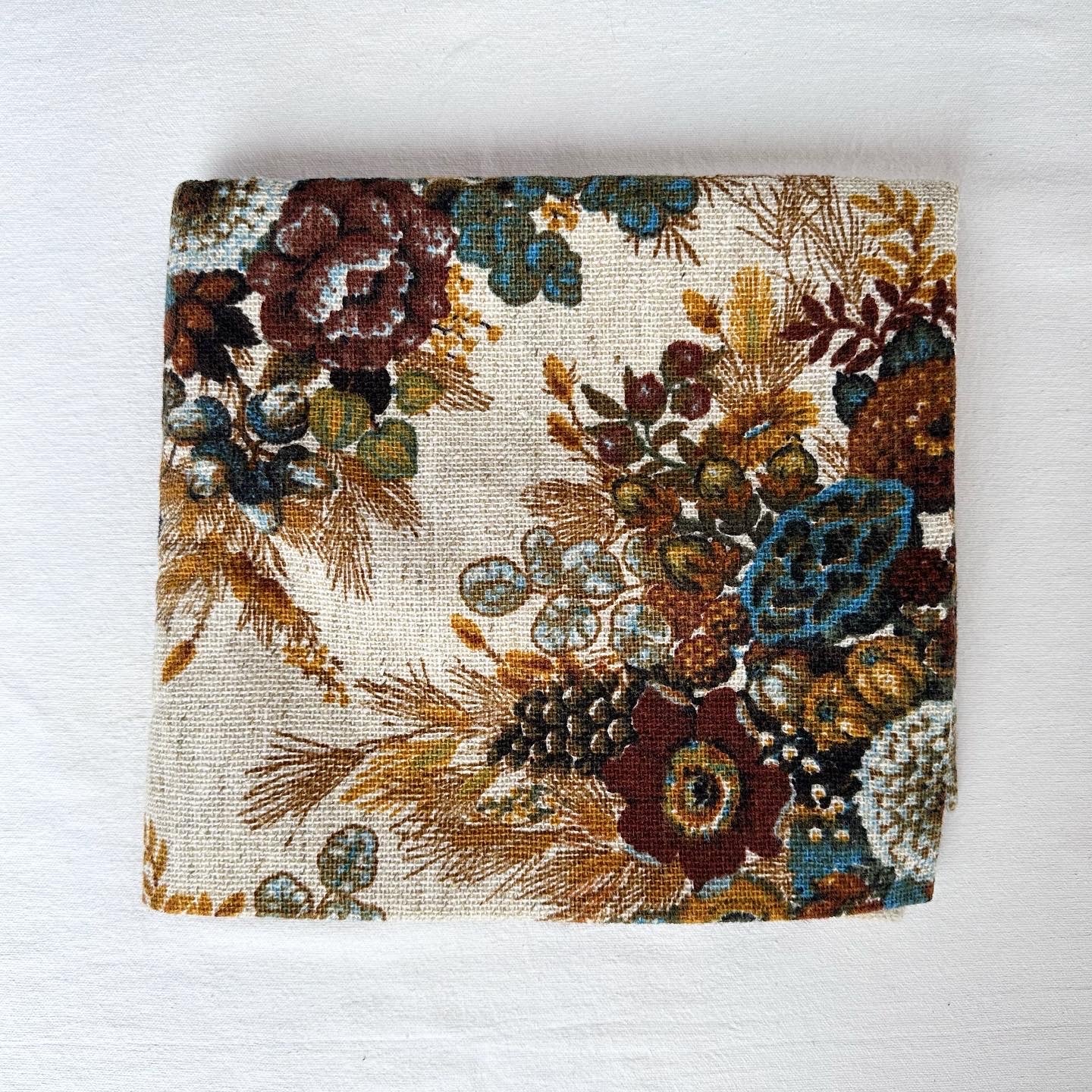 Blue + Brown Upholstery Fabric