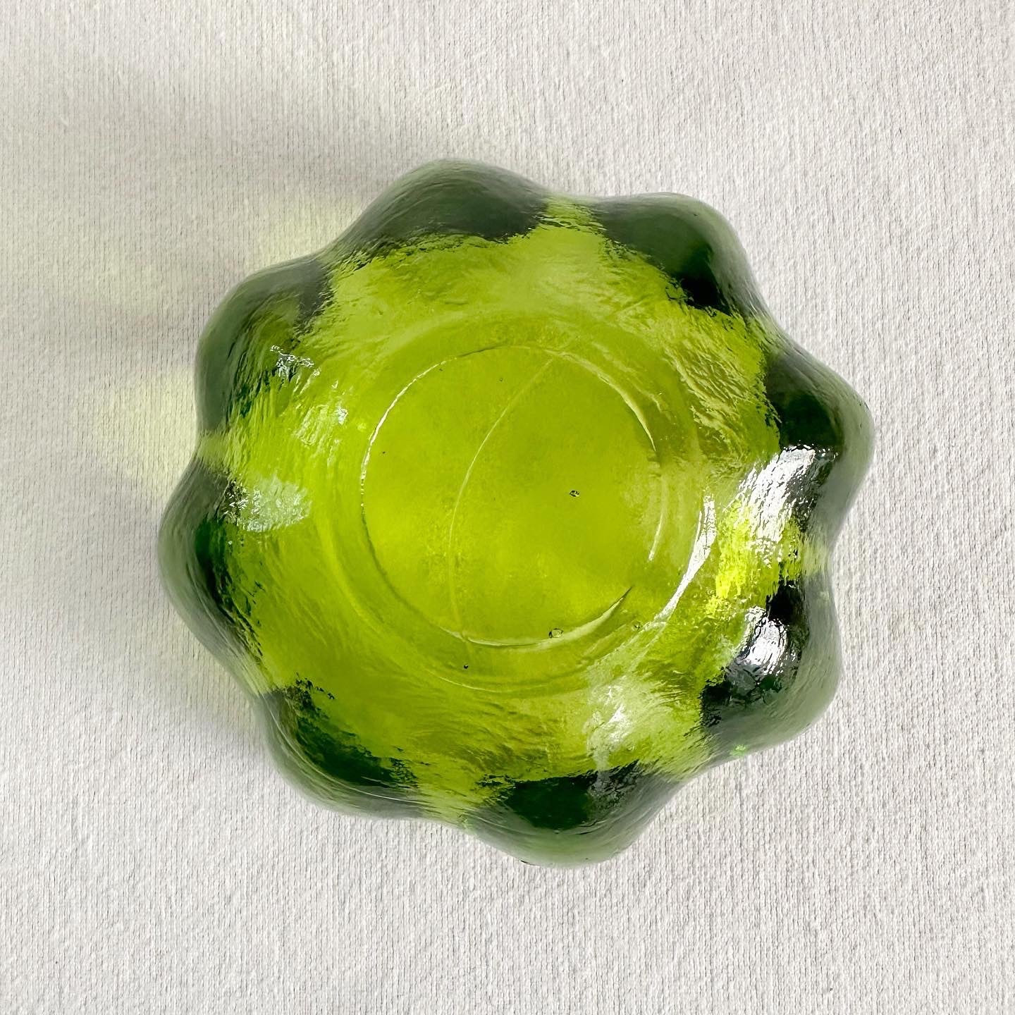 Green Blenko Dish