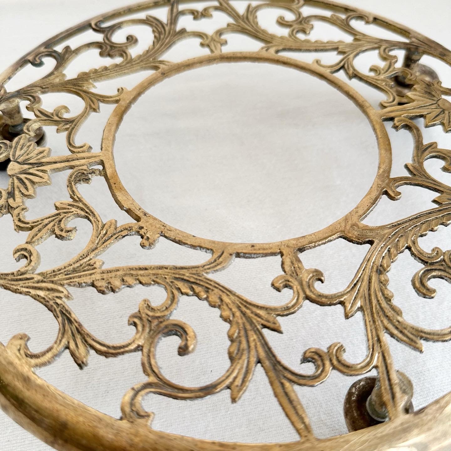 Wheeled Brass Plant Stand