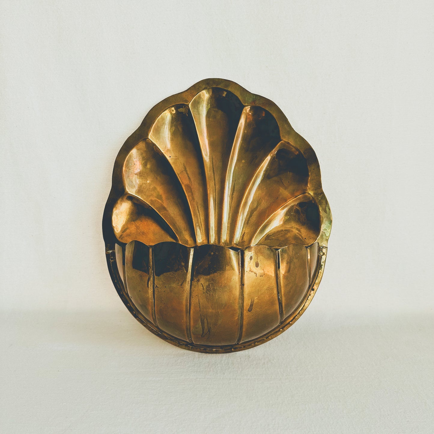 Large Brass Wall Planter