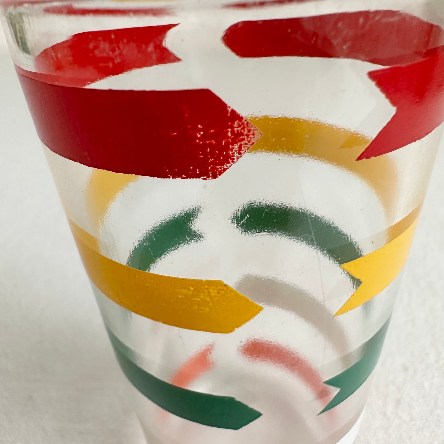 Retro Multicolor Striped Glass