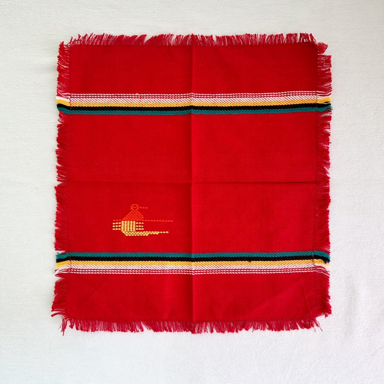 Red Southwestern Woven Tablecloth + Napkins