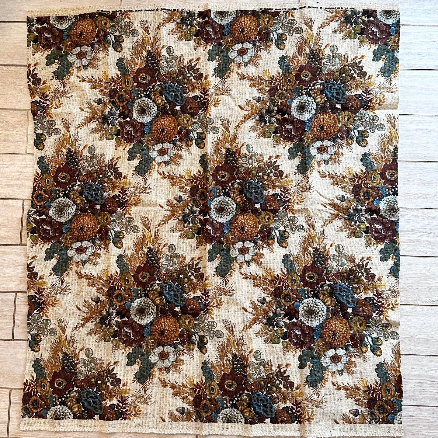 Blue + Brown Upholstery Fabric