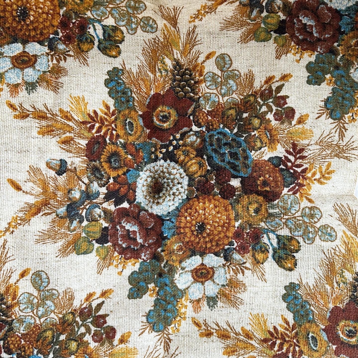 Blue + Brown Upholstery Fabric