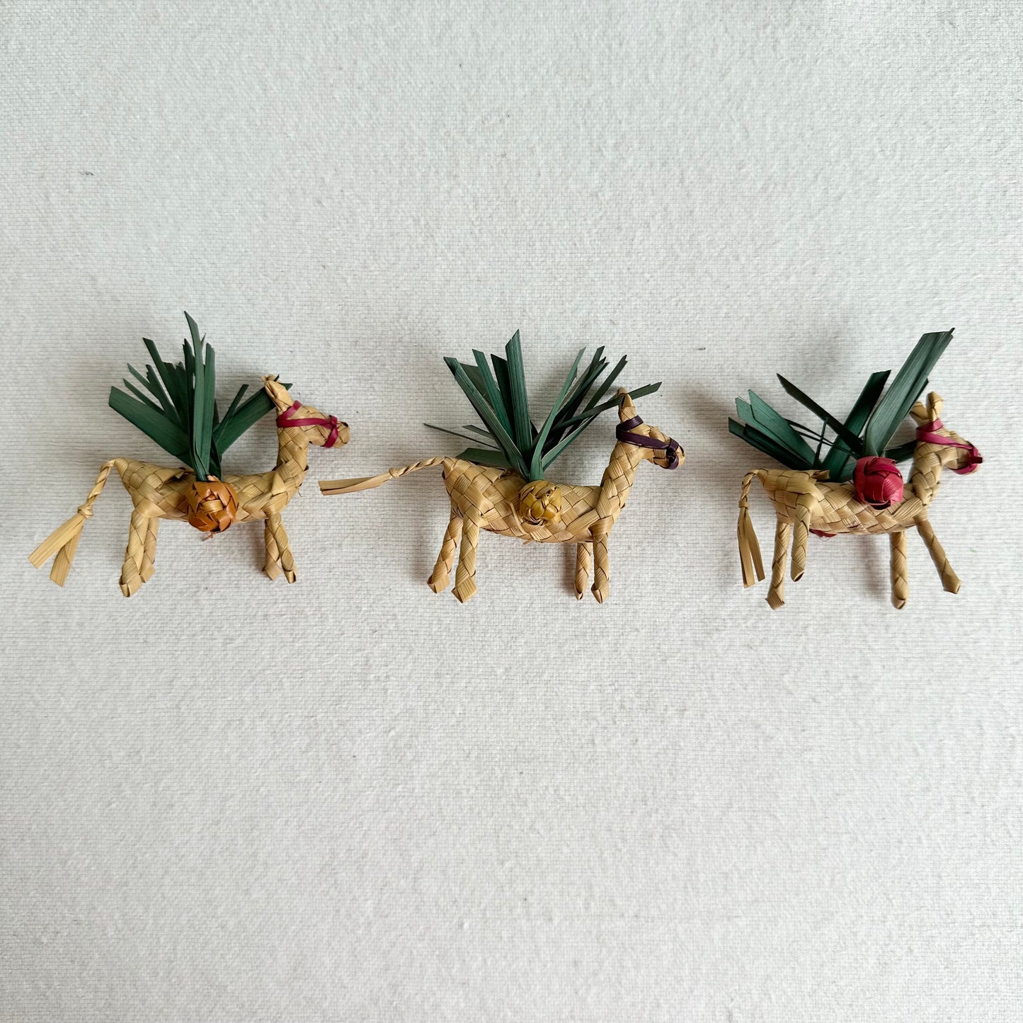 3 Handwoven Donkeys