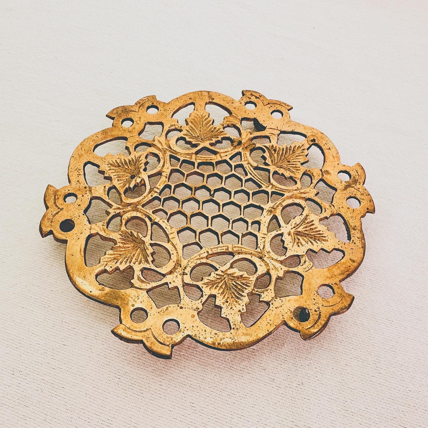 Brass Owl Trivet