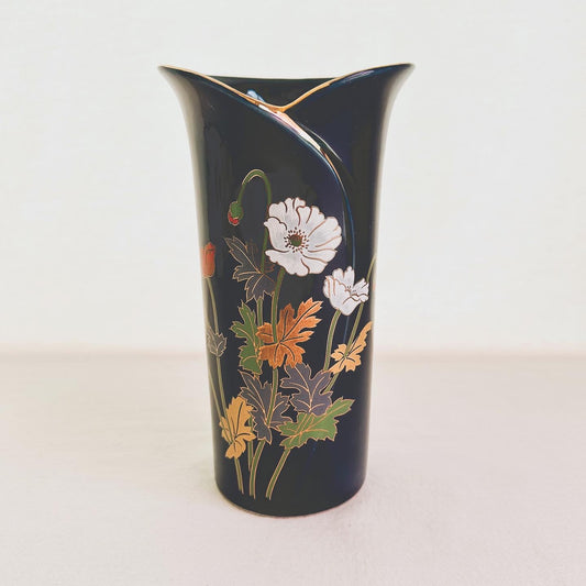 Yamaji Navy Gold Vase