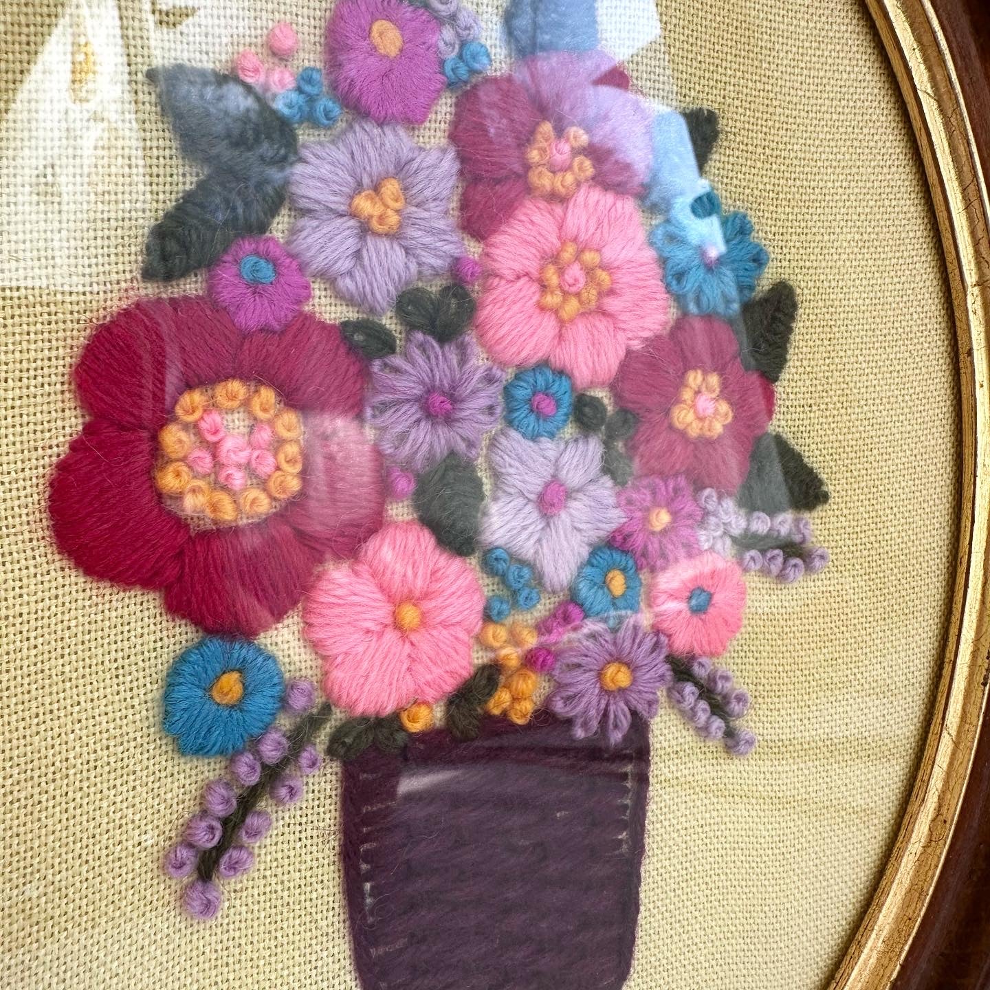 Floral Basket Crewel