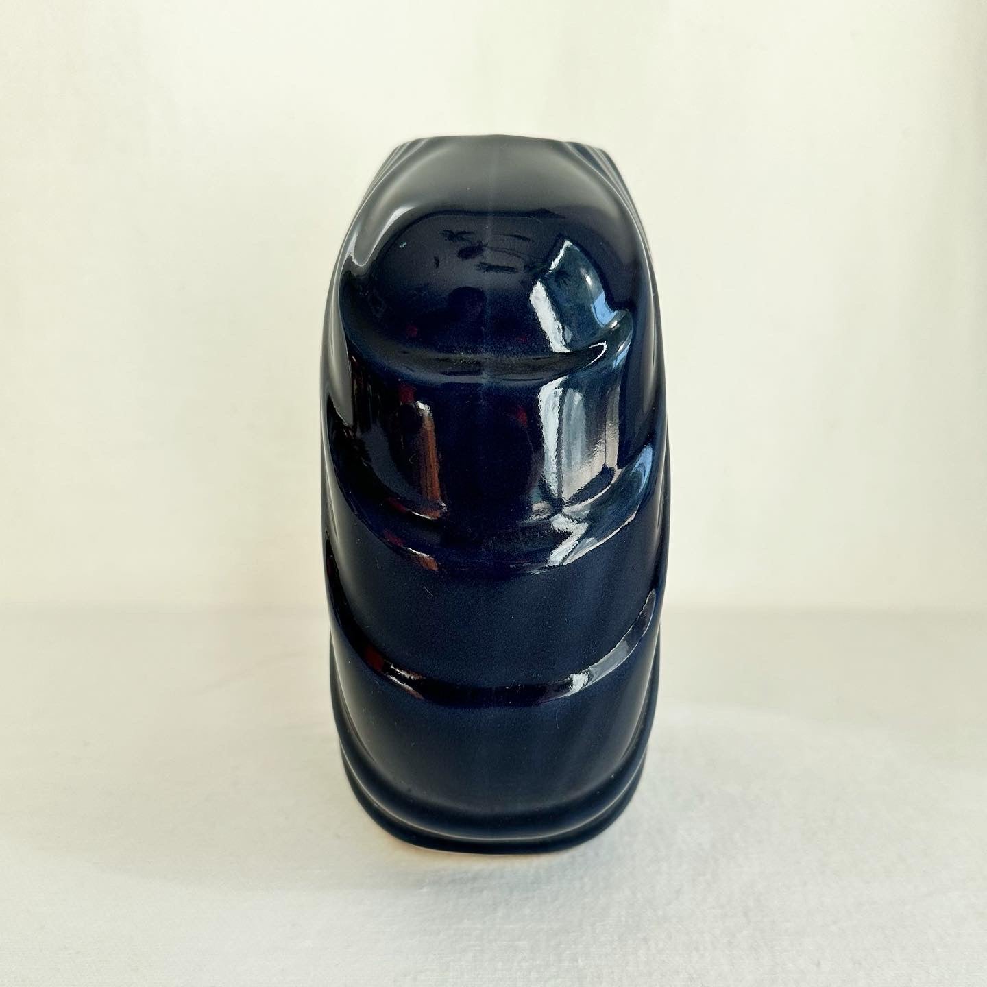 Navy Revival Art Deco Vase