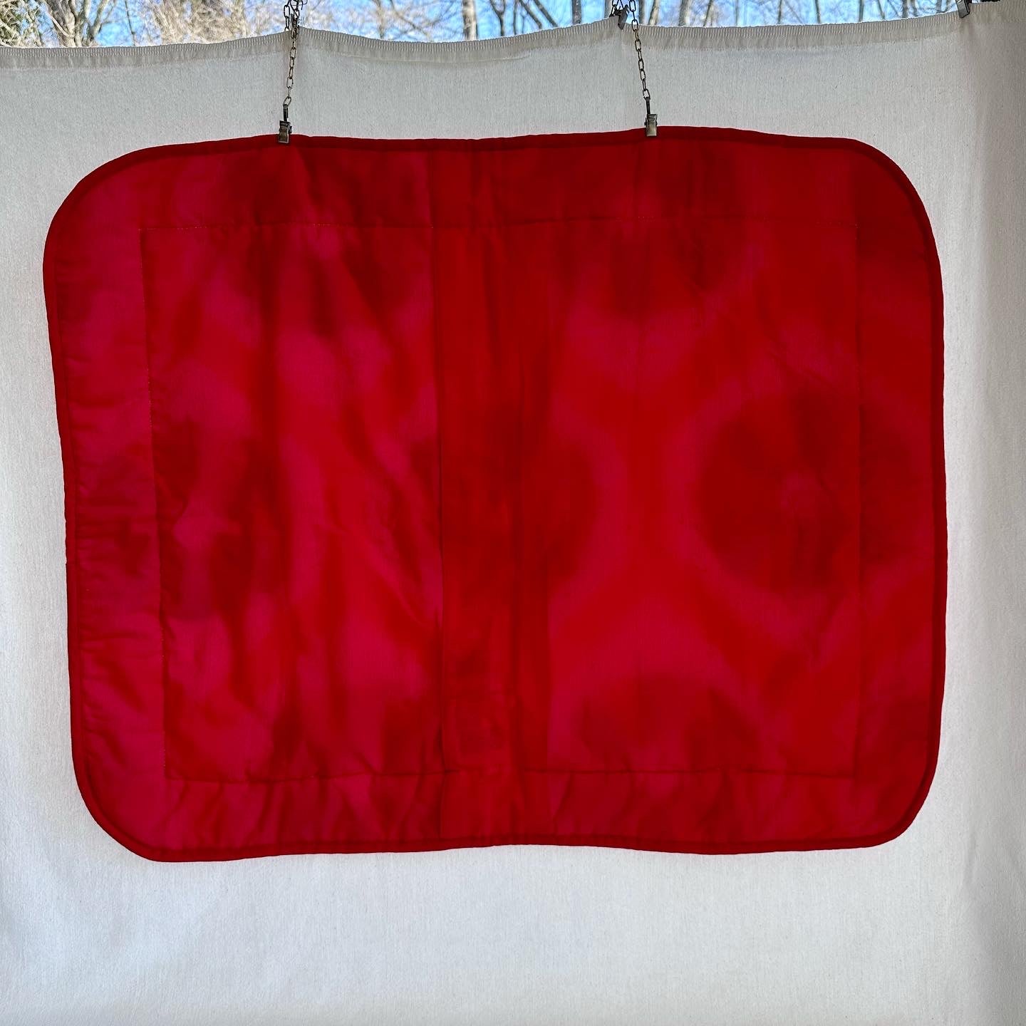 Red Quilted Pillow Sham