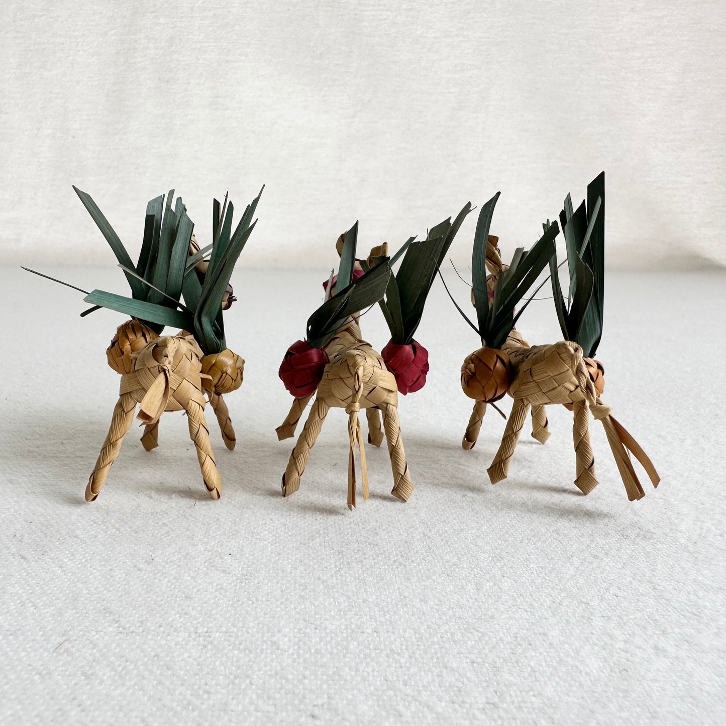 3 Handwoven Donkeys