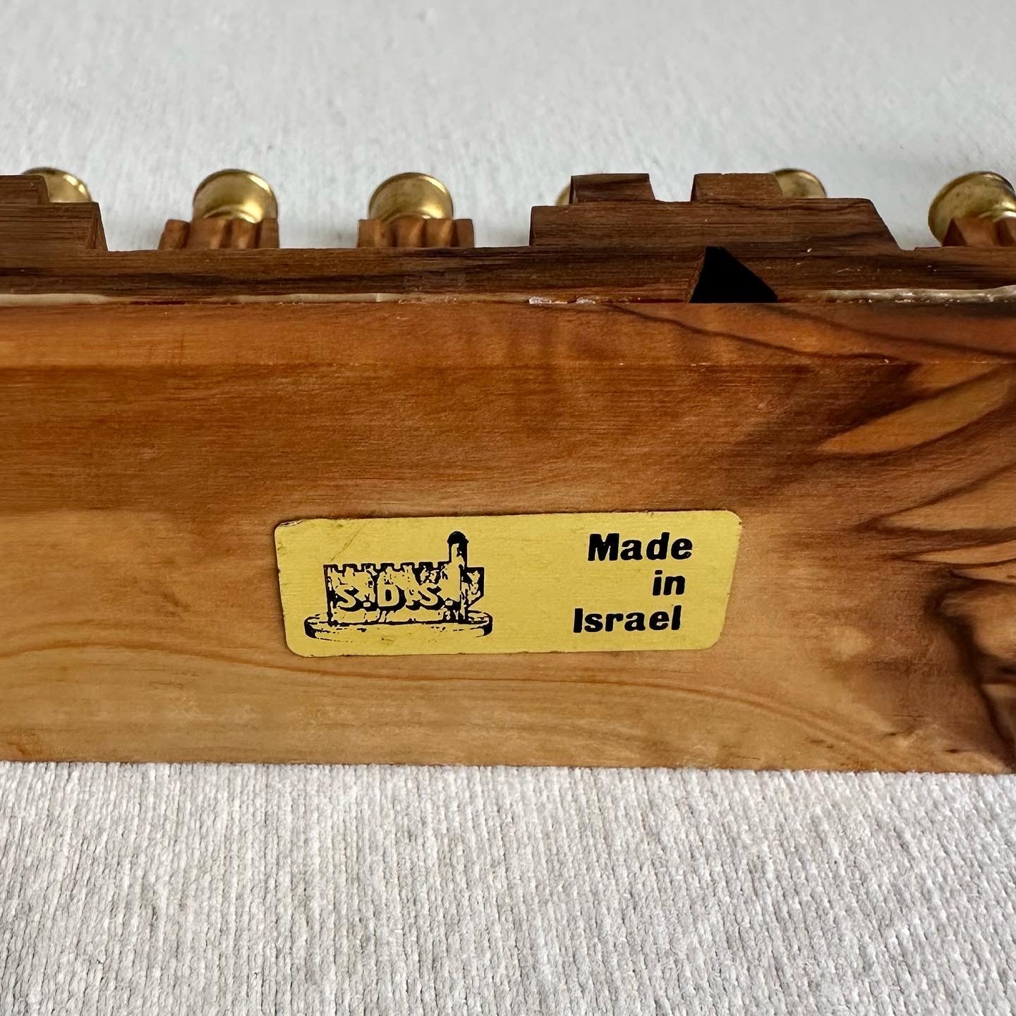 Wooden + Brass Menorah