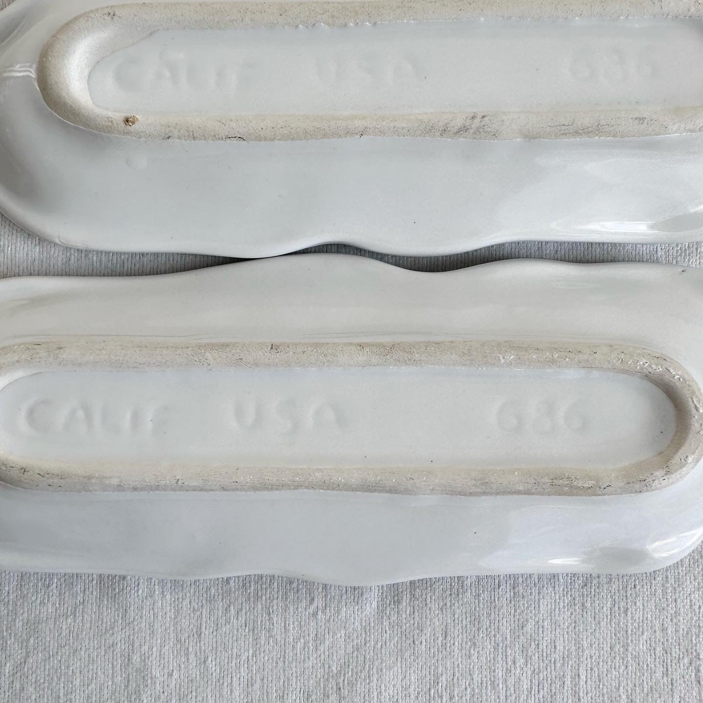 White Ceramic Corn Holders