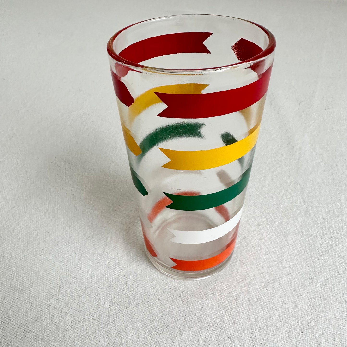 Retro Multicolor Striped Glass