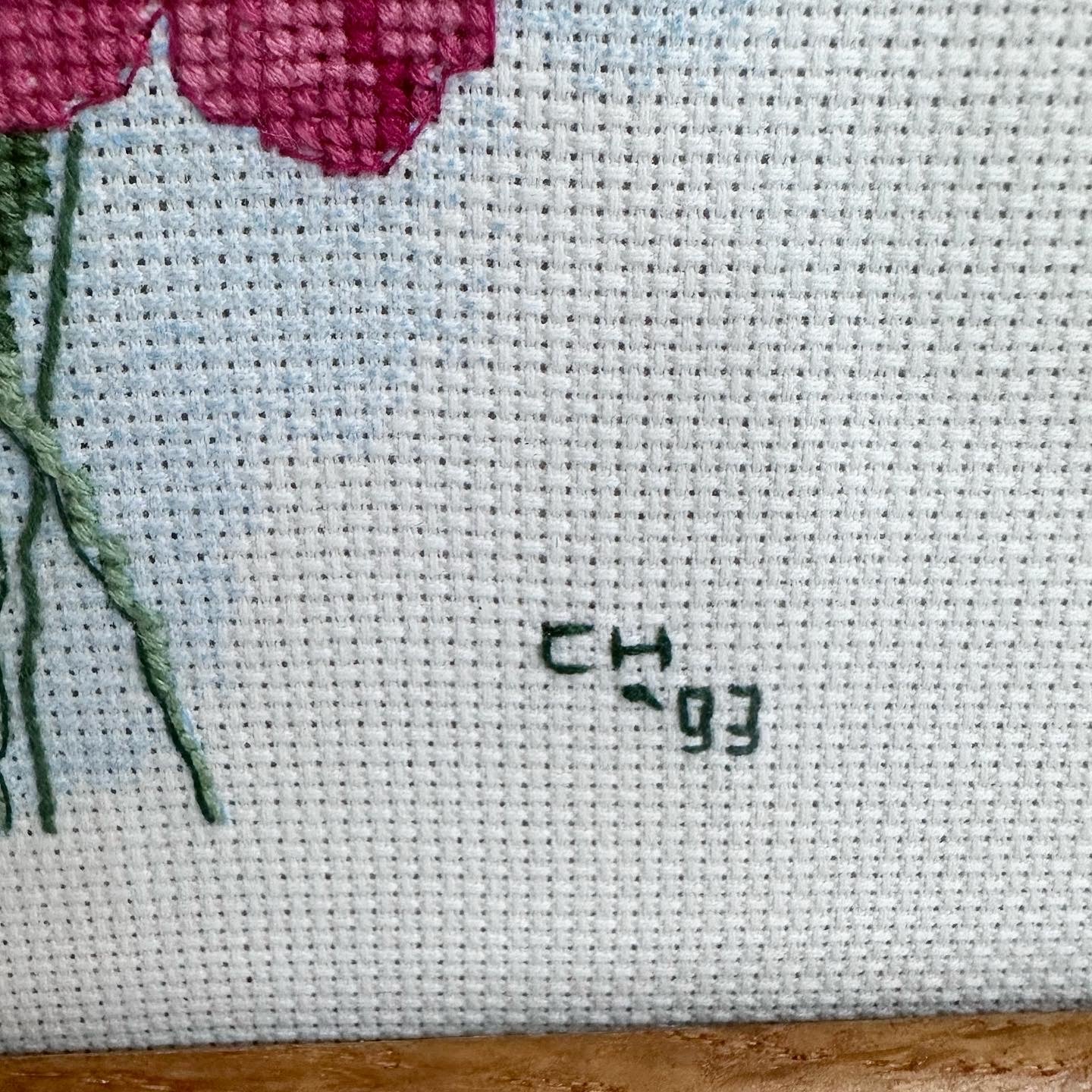 Floral Hummingbird Cross-stitch