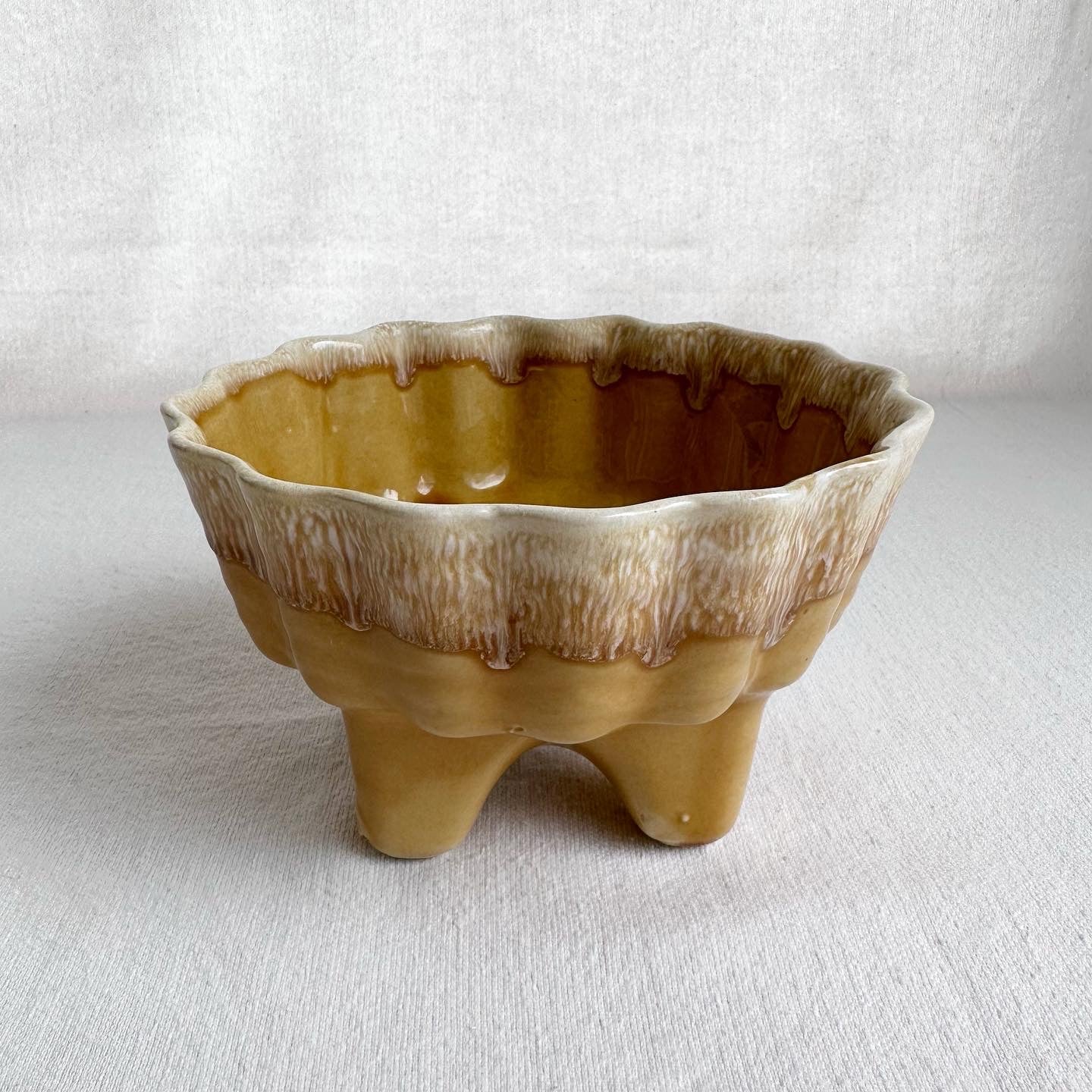 Mustard Yellow Footed Planter