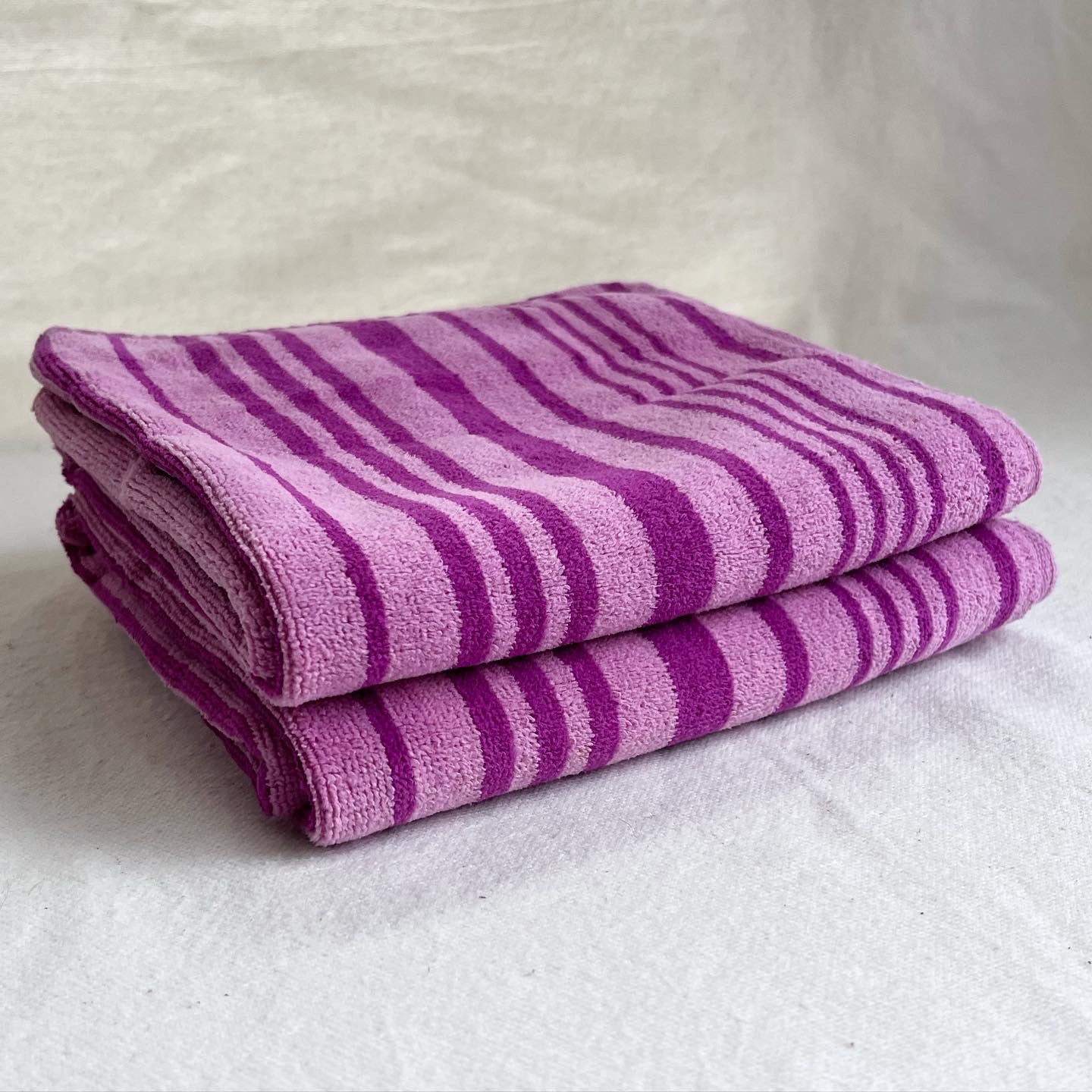 Purple Striped Stevens Towel Set