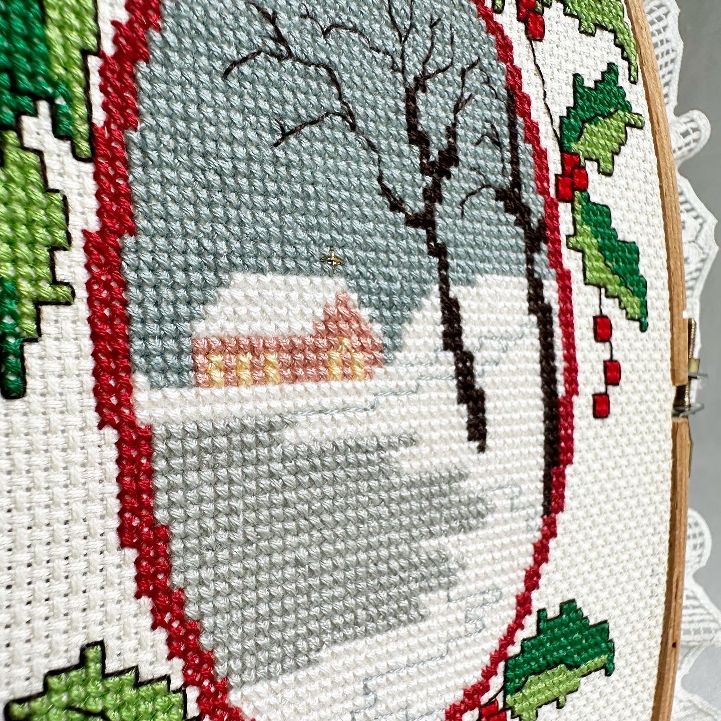 Four Seasons Cross-Stitched