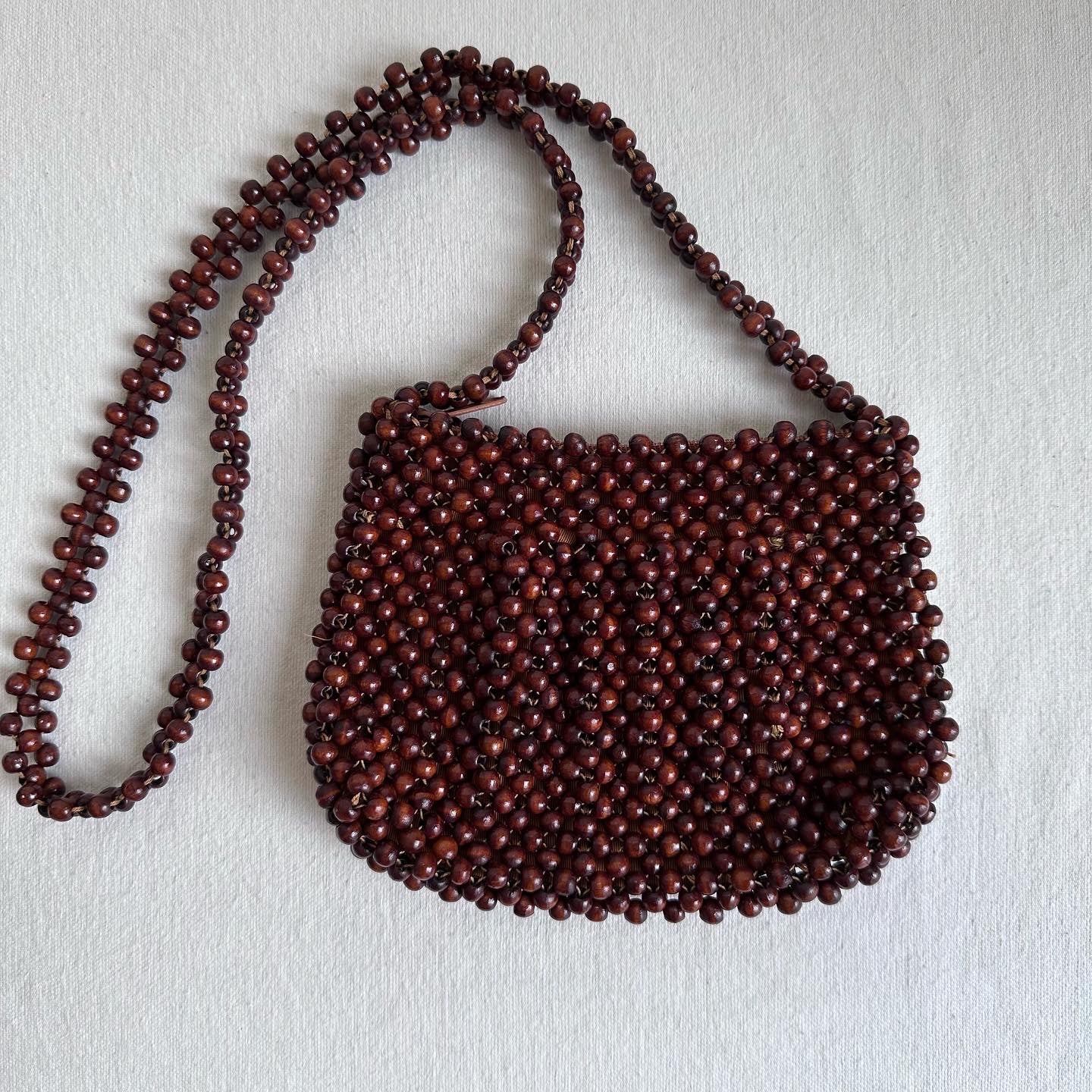 Brown Beaded Purse