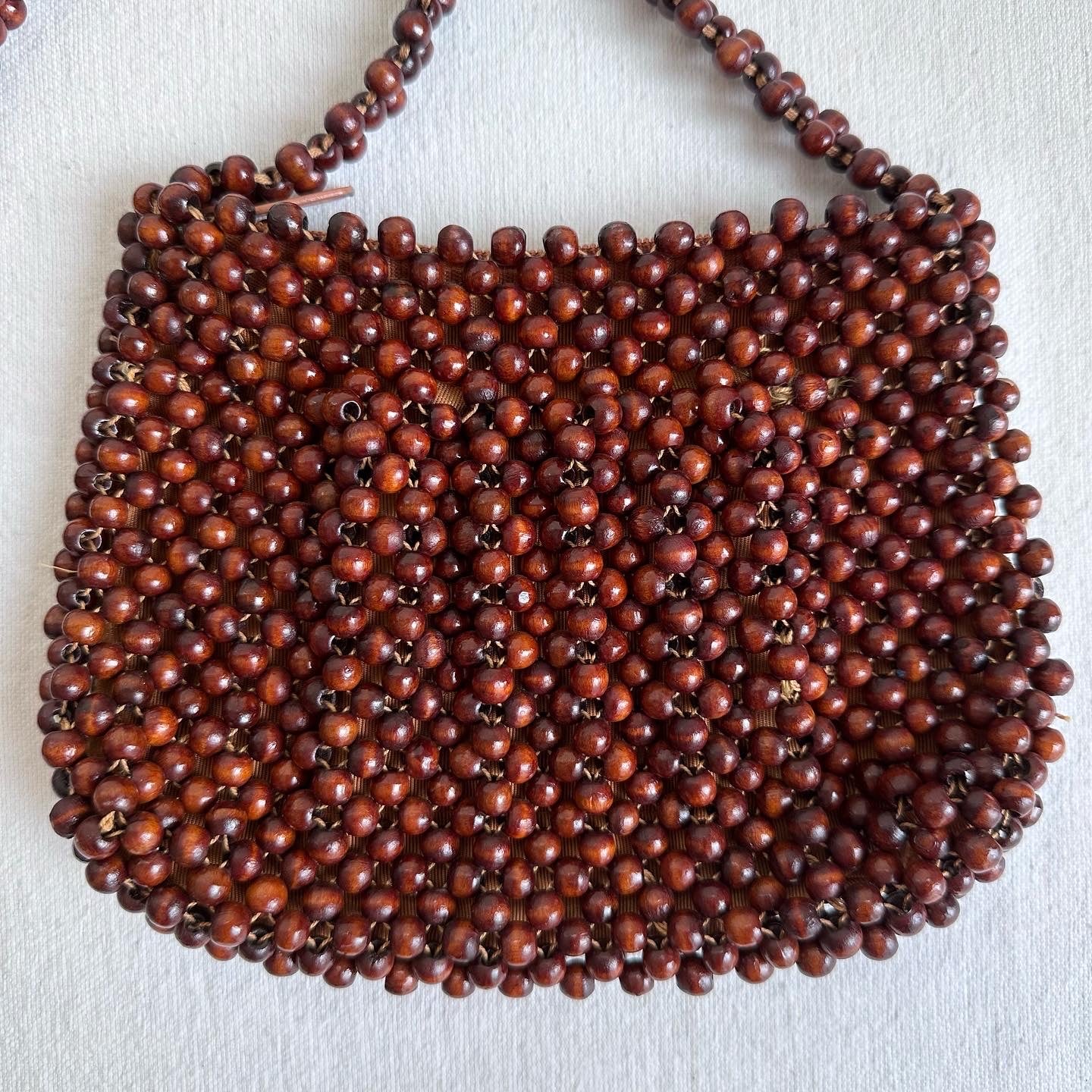 Brown Beaded Purse