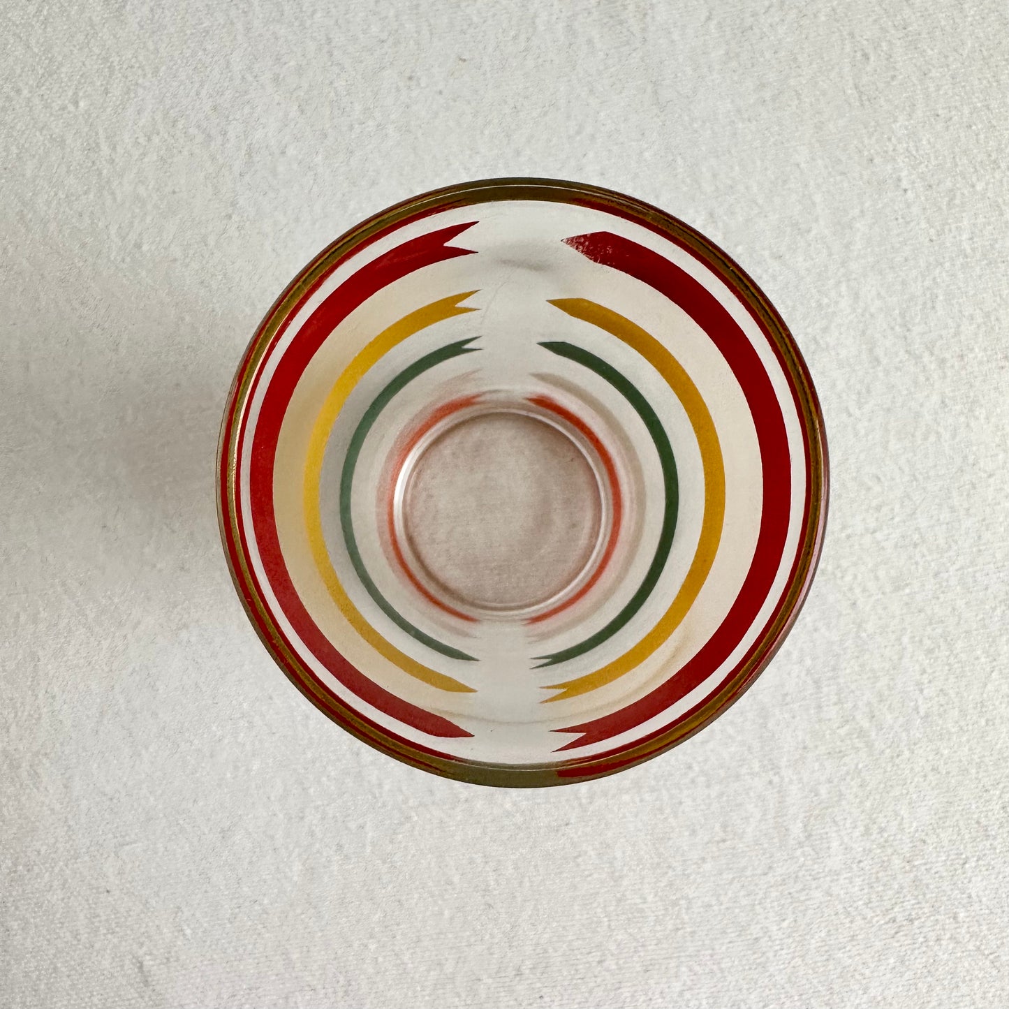 Retro Multicolor Striped Glass